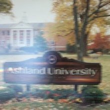 Photograph oversized.  View of Founders Hall looking south from College Ave