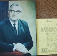 Photograph on canvas Dr. Glenn L. Clatyon, president Ashland University, As