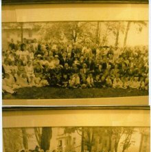 Panaroma photograph Vermillion Academy reunion 1916 or 1917, Hayesville Aca