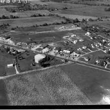 Aerial view automobile dealerships, Claremont Avenue, Ashland, Ohio October