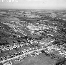 Aerial views real estate sections, Ashland Ohio taken October 10, 1955.