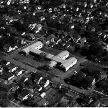 Aerial view Ashland Terrace Hotel,  Ashland, Ohio taken May 5, 1959.