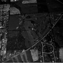 Aerial view Country Club, Center Street, Ashland, Ohio taken June 6, 1960.