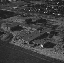 Aerial view High School, King Road, Ashland, Ohio taken September 28, 1961.