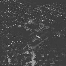 Aerial view Ashland College, Ashland, Ohio taken October 4, 1963.