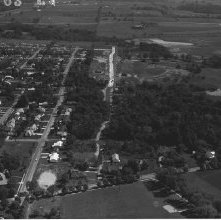 Aerial view Country Club Estates, Ashland, Ohio taken September 21, 1963.