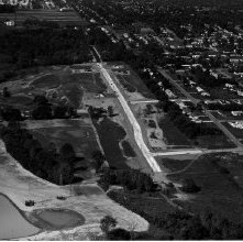 Aerial view Country Club Estates, Ashland, Ohio taken September 21, 1963.