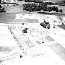 Aerial view Hess and Clark Farm survey, Ashland, Ohio May 25, 1964.