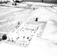 Aerial view Hess and Clark Farm survey, Ashland, Ohio May 25, 1964.