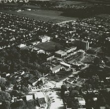 Aerial view Ashland College, Ashland, Ohio October 15, 1965.
