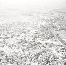 Aerial view Ashland College, Ashland, Ohio taken October 13, 1967.