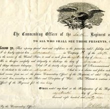 Folder containg Civil War related items gathered by George B. Nicholson.