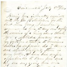 Recommendation from Capt. Thatcher 1864