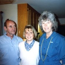 Photograph host families with Natalie Culot, Ashland Rotary Club, Ashland,