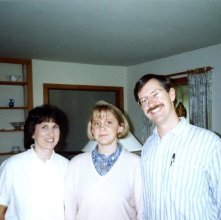 Photograph host families with Natalie Culot, Ashland Rotary Club, Ashland,