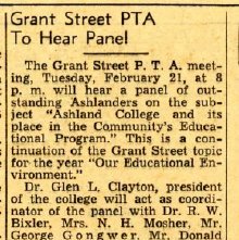 Newspaper Ashland Times Gazette February 18, 1950