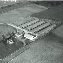 Aerial view Ashland Quality Egg Farm, route 42 South, Ashland, Ohio taken D
