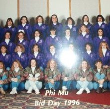 Photographic 1996 Bid Day Phi Mu Delta sorority Ashland University, Ashland