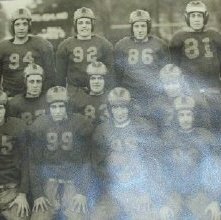 Photograph Ashland College, Ashland, Ohio 1945 football.