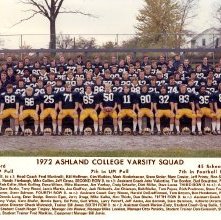 Photograph Ashland College, Ashland, Ohio football 1972.