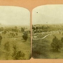 Photograph taken by Lloyd Snyder ca. 1910.  Ashland Cemetary, Main Street,