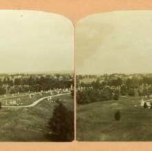 Photograph taken by Lloyd Snyder ca. 1910.  Ashland Cemetary, Main Street,