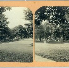 Photograph taken by Lloyd Snyder ca. 1910.  Ashland Cemetary, Main Street,