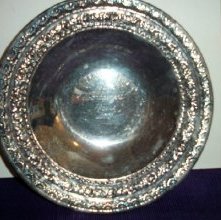 Object, silver bowl with engraved letters " Home Management House 1970".