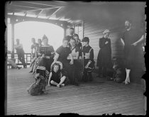 Group of bathers at Boathouse, photo by Alice Austen, 1891