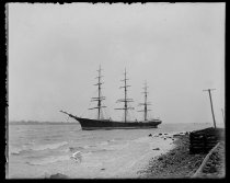 Square rigger ashore, photo by Alice Austen, 1901