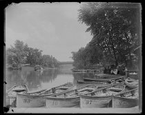 Lake & swan boats Lincoln Park, photo by Alice Austen, 1893