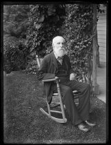 Grandpa, sitting in chair, photo by Alice Austen, 1890
