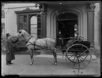 Julia Martin in cart with Richard Wachmore, photo by Alice Austen, 1888
