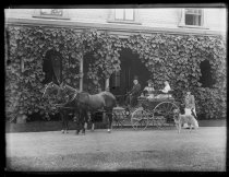 Wagonette, V. & C. Ward, and Miss Miller, photo by Alice Austen, 1890
