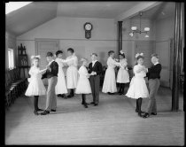 Children dancing waltz at Womans Club, photo by Alice Austen, ca. 1905