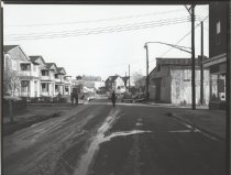 Van Duzer Street at Grant Street, photo by Herbert A. Flamm, 1955