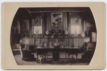 Library, Anson Phelps Stokes house, photo by Isaac Almstaedt, ca. 1880