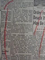 news clipping about Herbert Flamm, February 24, 1955 (middle portion)