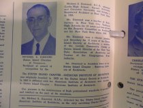 1957 dinner program, Michael S. Diamond biography