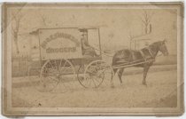 Simonson Grocers wagon, photo by John E. Lake, ca. 1880s