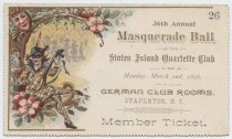 36th Annual Masquerade Ball of the Staten Island Quartette Club