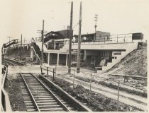 Grade crossing elimination, Eltingville Station, 1940