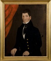 Portrait of Abraham Ellis, by artist John Bradley (with frame)