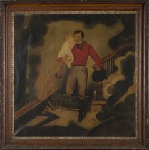 John Herbert Wilkinson rescuing a child, by Anna Maria Cecilia Wilkinson