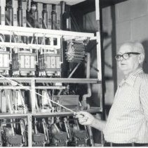 William Schorch with the Listman Mill model.