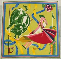 scarf with "The Brave Bulls" design