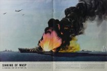 Life Magazine - "Sinking of the wasp: A Painting for Life by Tom Lea", April 5, 1943