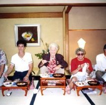 Mayor McCallion Mississauga delegation enjoying a meal in Kyoto