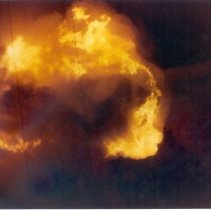 Fire from train derailment