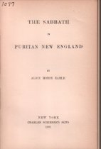 The Sabbath in Puritan New England